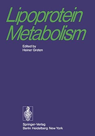 lipoprotein metabolism 1st edition h greten 3540076352, 978-3540076353