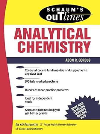schaums outline of analytical chemistry 1st edition adon a gordus 0070237956, 978-0070237957