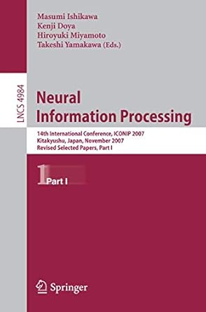 neural information processing 14th international confernce iconip 2007 kitakyushu japan november 13 16 2007