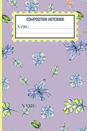 composition notebook cactus gifts for women men kids and teens cute and elegant moon raker cactus blank lined