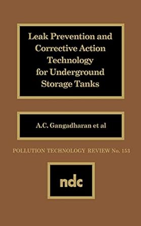 leak prevention and corrective action technology for underground storage tanks 1st edition a c gangadharan