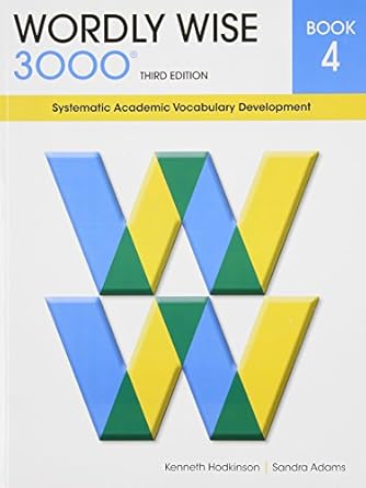 wordly wise 3000 book 4 systematic academic vocabulary development 1st edition kenneth hodkinson ,sandra