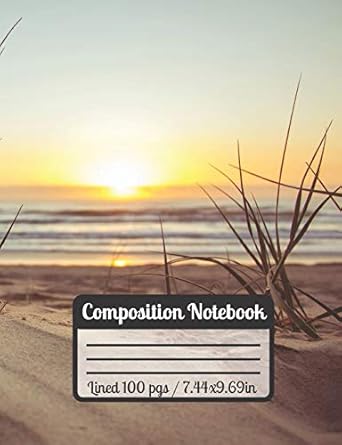 composition notebook beach sunset sand waves and plants the ultimate gift for beach lovers 1st edition wild
