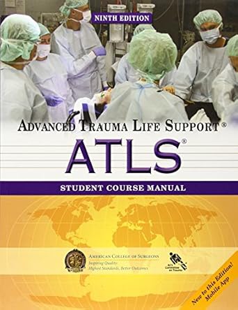 atls student course manual advanced trauma life support 1st edition acs 1880696029, 978-1880696026