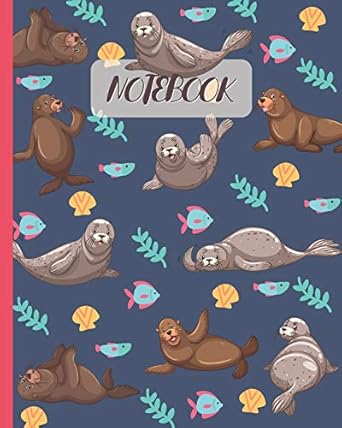 notebook cute seals lined notebook diary track log and journal gift idea for boys girls teens men women 1st