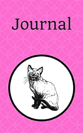 journal siamese cat 100 sheets/200 pages 5 x 8 1st edition atkins avenue books 1713053586, 978-1713053583
