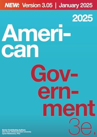 american government 3e 1st edition glen krutz ,sylvie waskiewicz 1069271519, 978-1069271518