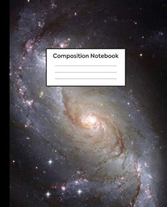 composition notebook wide rule spiral galaxy in outer space journal for girls and boys kids school students