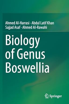 biology of genus boswellia 1st edition ahmed al harrasi ,abdul latif khan ,sajjad asaf 3030167275,