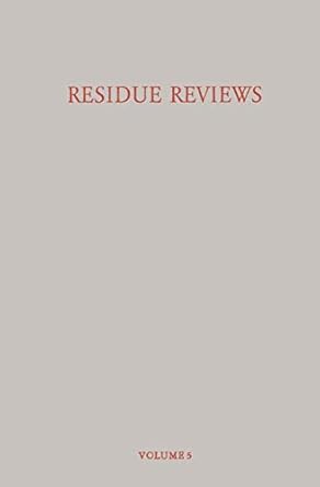 instrumentation for the detection and determination of pesticides and their residues in foods 1st edition