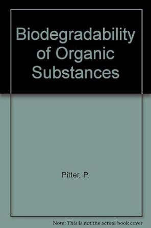 biodegradability of organic substances in the aquatic environment 1st edition pavel pitter ,jan chudoba