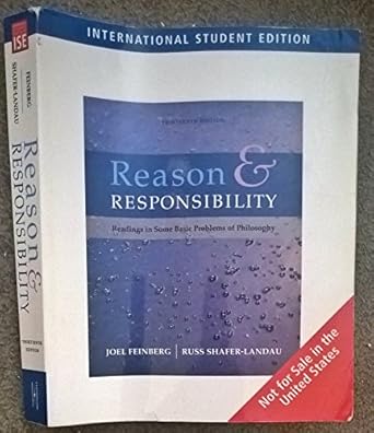 reason and responsibility readings in some basic problems of philosophy 1st edition russ shafer landau joel