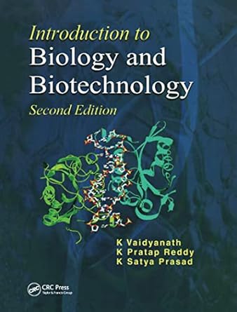 introduction to biology and biotechnology 1st edition k vaidyanath ,k pratap reddy ,k satya prasad