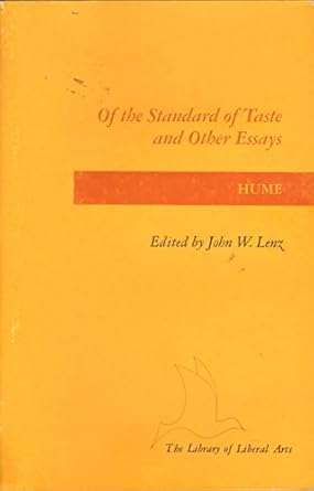 of the standard of taste and other essays 1st edition davis, john w lenz hume 0672602695, 978-0672602696