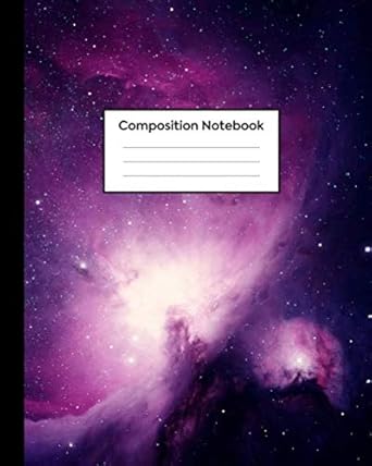 composition notebook college rule deep purple cosmic nebula and galaxy formation journal for girls and boys