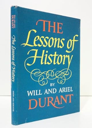 the lessons of history 1st edition will durant 0671413333, 978-0671413330