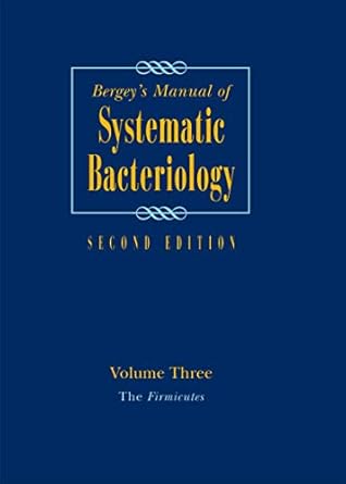 bergeys manual of systematic bacteriology volume 3 the firmicutes 1st edition paul vos ,george garrity