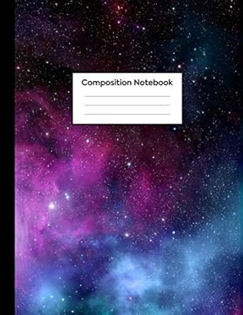 composition notebook wide rule cosmic stardust outer space journal for girls and boys kids school students
