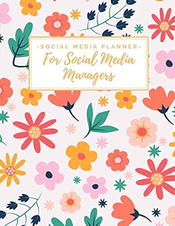 social media planner for social media managers weekly social media post and content calendar keep track of