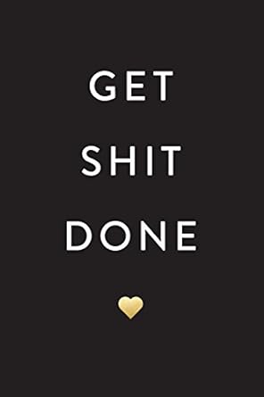 get shit done 18 month weekly and monthly planner 2018 2019 gold heart july 2018 december 2019 6 x 9 1st