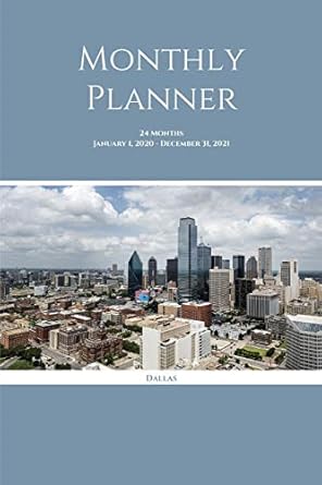 monthly planner dallas 24 months january 1 2020 december 31 2021 6 x 9 1st edition atkins avenue books