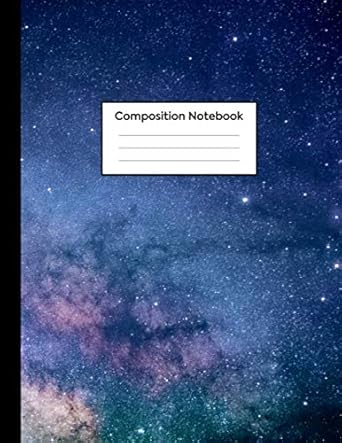 composition notebook wide rule outer space constellations journal for girls and boys kids school students and