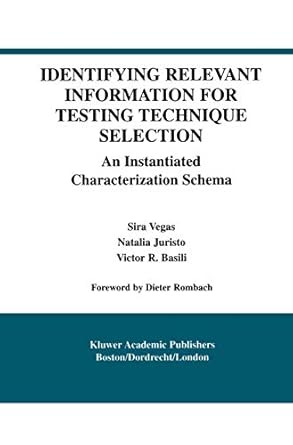 identifying relevant information for testing technique selection an instantiated characterization schema 1st