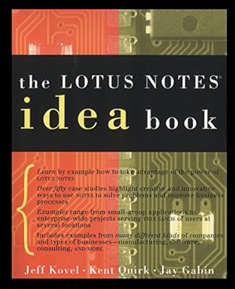 lotus notes idea book 1st edition jeff kovel ,kent quirk ,jay gabin 0201407876, 978-0201407877