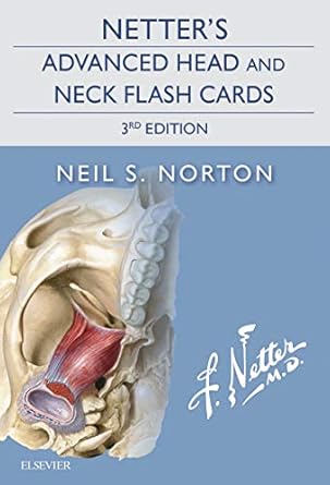 netters advanced head and neck flash cards 1st edition neil s norton phd 032344279x, 978-0323442794