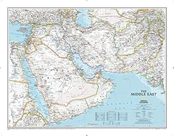 national geographic middle east classic wall map laminated 1st edition national geographic maps reference