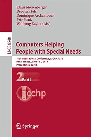 computers helping people with special needs 14th international conference icchp 2014 paris france july 9 11