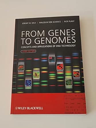 from genes to genomes concepts and applications of dna technology 1st edition jeremy w dale ,malcolm von