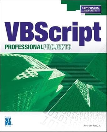microsoft vbscript professional projects 1st edition jerry lee ford, jr 1592000568, 978-1592000562