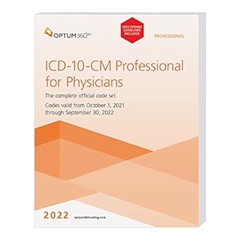 2022 icd 10 cm professional for physicians with guidelines 1st edition optum 1622547748, 978-1622547746