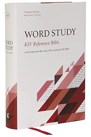 kjv word study reference bible hardcover red letter comfort print 2 000 keywords that unlock the meaning of
