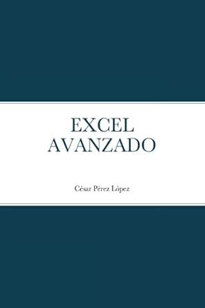 excel avanzado 1st edition perez 1447820258, 978-1447820253