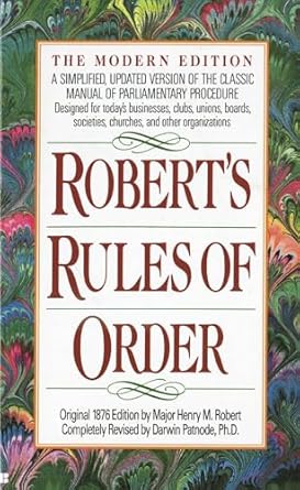 roberts rules of order a simplified updated version of the classic manual of parliamentary procedure 1st