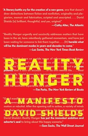reality hunger a manifesto 1st edition david shields 0307387976, 978-0307387974