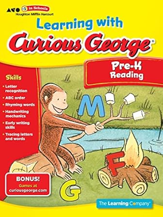 learning with curious george pre k reading 1st edition the learning company 0547790546, 978-0547790541