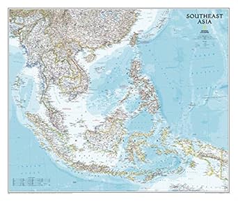 national geographic southeast asia wall map classic laminated 1st edition national geographic maps reference