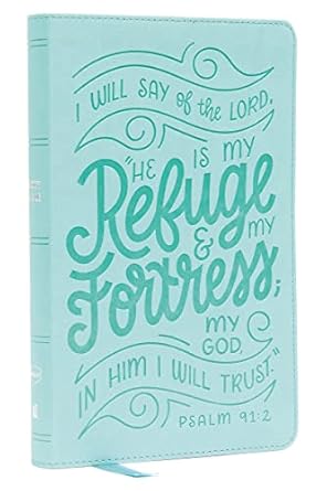 nkjv thinline bible verse art cover collection turquoise leathersoft red letter comfort print holy bible