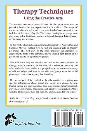 therapy techniques using the creative arts 1st edition ann arge nathan ,suzanne mirviss 1882883306,