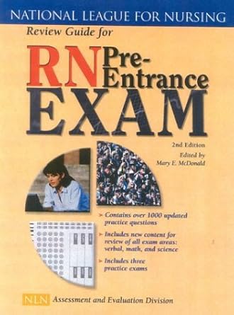 review guide for rn pre entrance exam 1st edition mary e mcdonald 0763724866, 978-0763724863