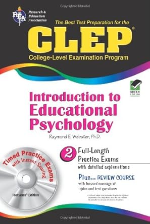 clep introduction to educational psychology w/cd 1st edition dr raymond e webster ph d ,terry casey ,clep