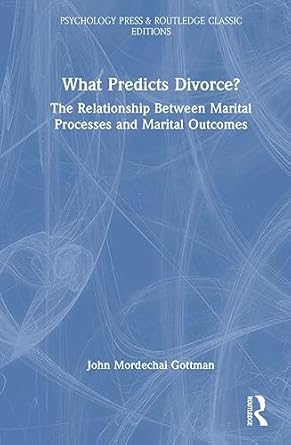 what predicts divorce 1st edition john gottman 1032539380, 978-1032539386