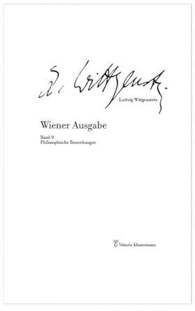 wiener ausgabe philosophische bemerkungen 1st edition ludwig wittgenstein ,michael nedo 346501796x,