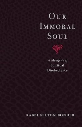 our immoral soul a manifesto of spiritual disobedience 1st edition rabbi nilton bonder 1570629242,