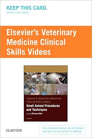 cotes veterinary medicine clinical skills videos small animal procedures and techniques 1st edition etienne