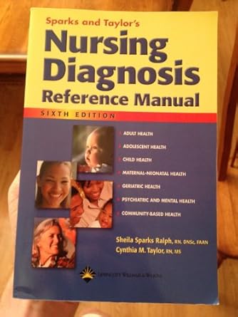 nursing diagnosis reference manual 1st edition sheila sparks ralph ,cynthia m taylor 1582552924,