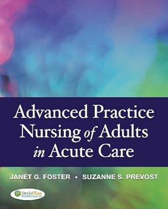 advanced practice nursing of adults in acute care 1st edition janet g whetstone foster phd rn cns ccrn
